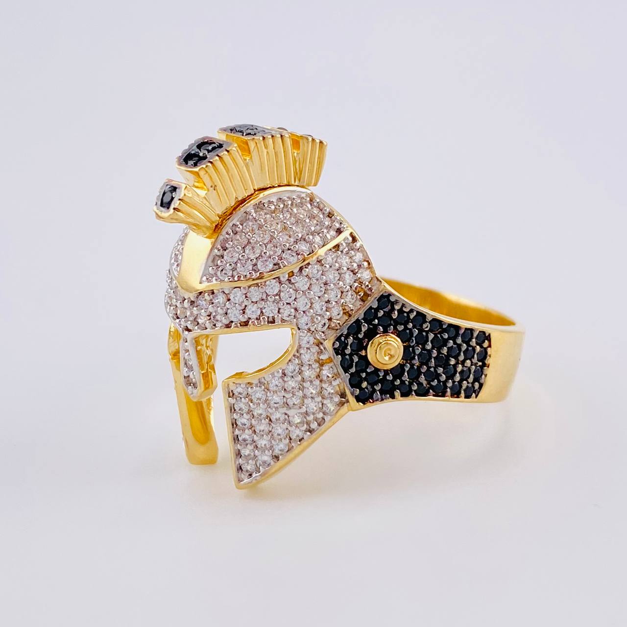 Anillo Gladiador  10.25 g / T12 Dos Oros Amarillo Blanco 18K - Image 2