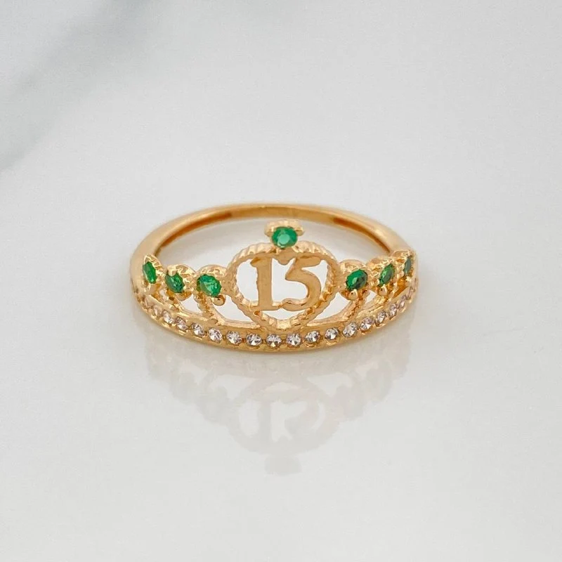 Anillo 15´S Corona 1.7 g / T5 1/2 Oro Amarillo 18K