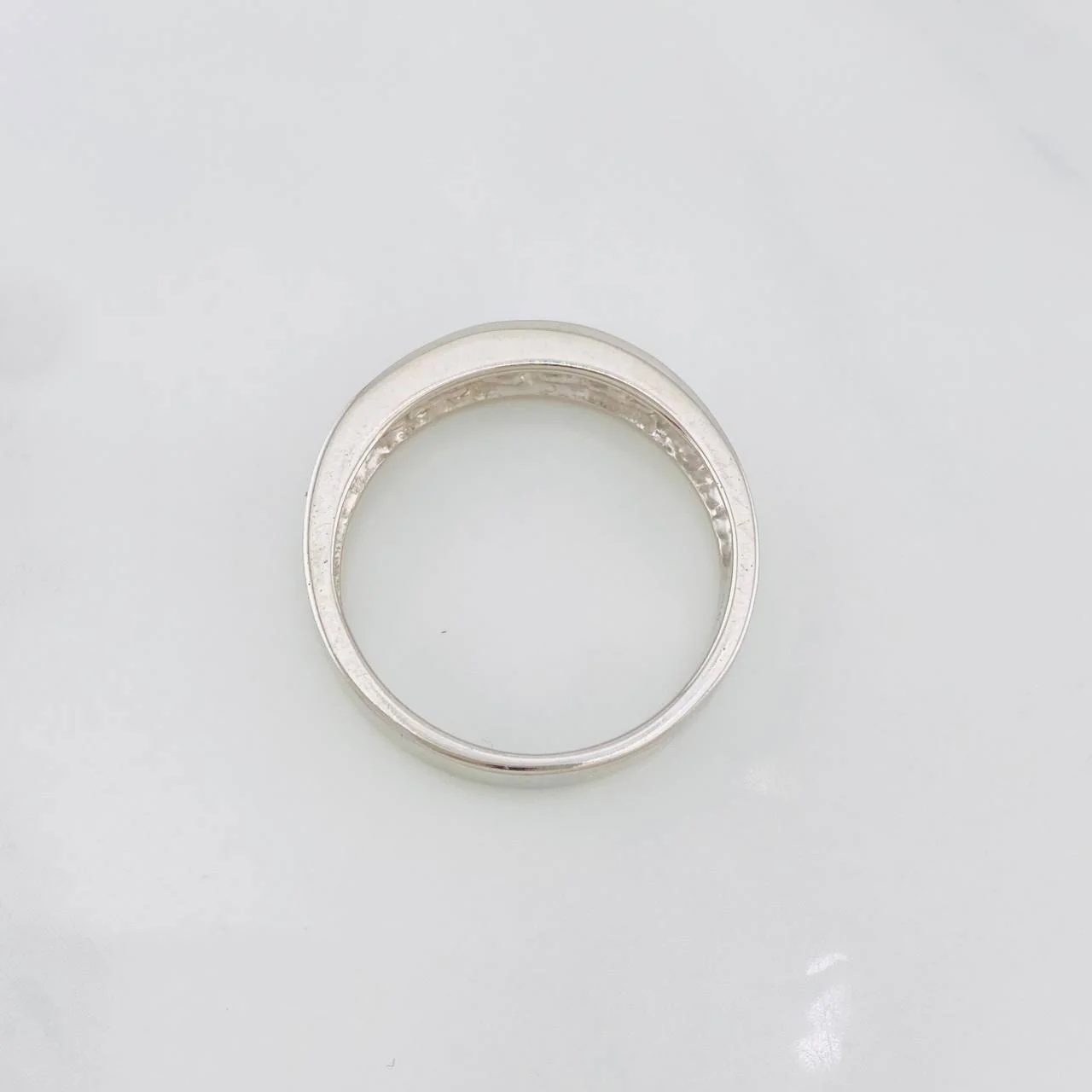 Anillo Argolla churumbela 4.3g / T7 1/2 Oro Blanco 18K - Image 3