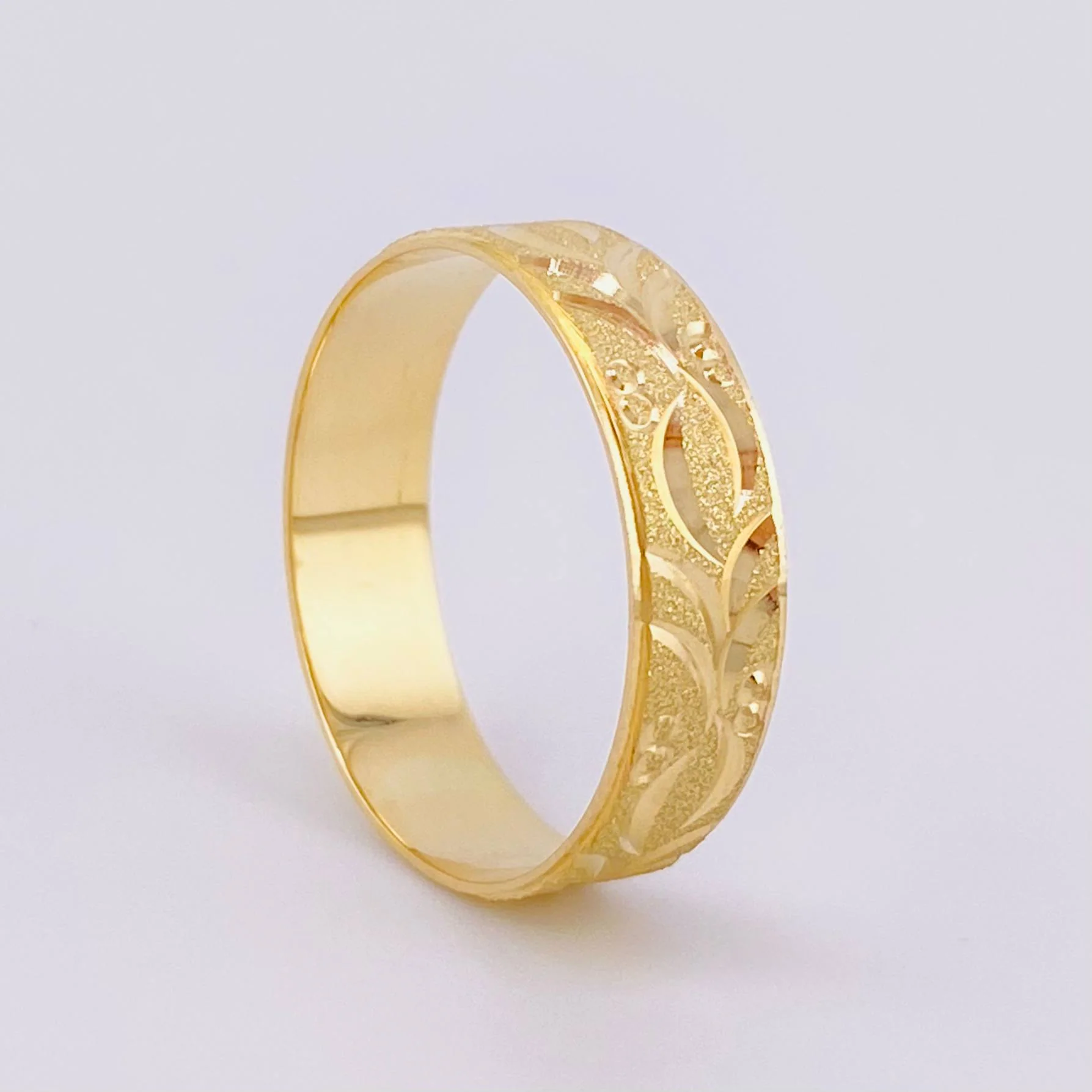 Anillo Argolla liana de hidra mate 3.1g / T6 1/4 Oro Amarillo 18K - Image 2