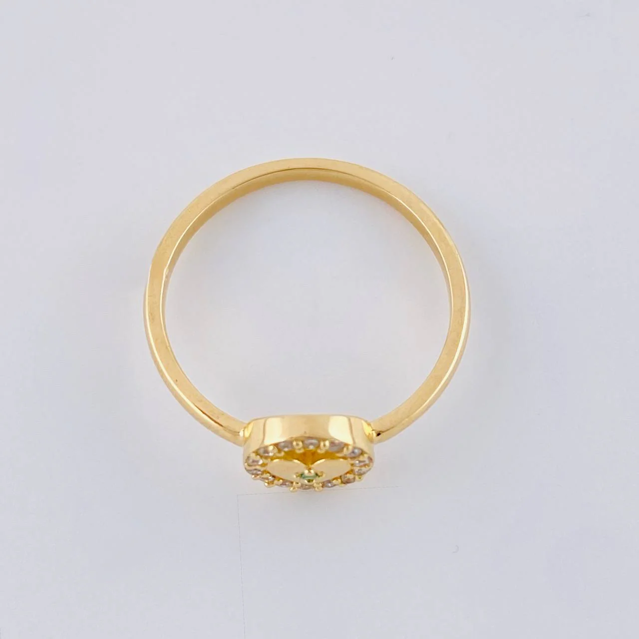 Anillo Aro Corazón Central 1.9 g / T6 Oro Amarillo 18K - Image 3