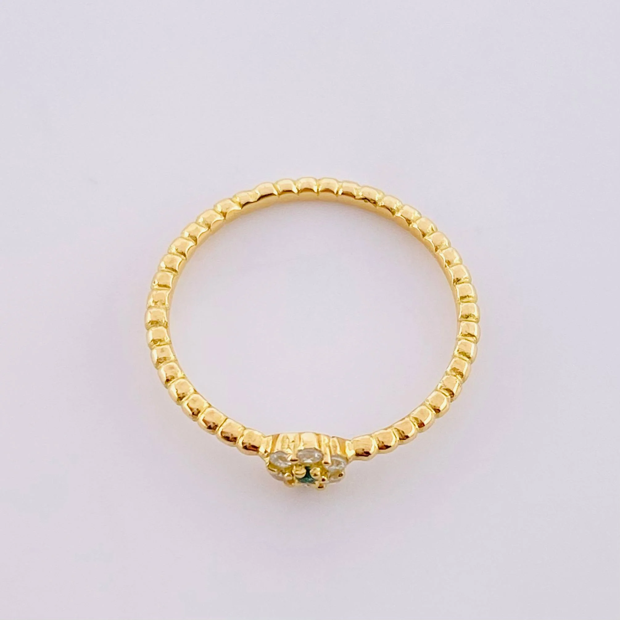 Anillo Burbuja Flor 1.45g / T6 Oro Amarillo 18K - Image 3