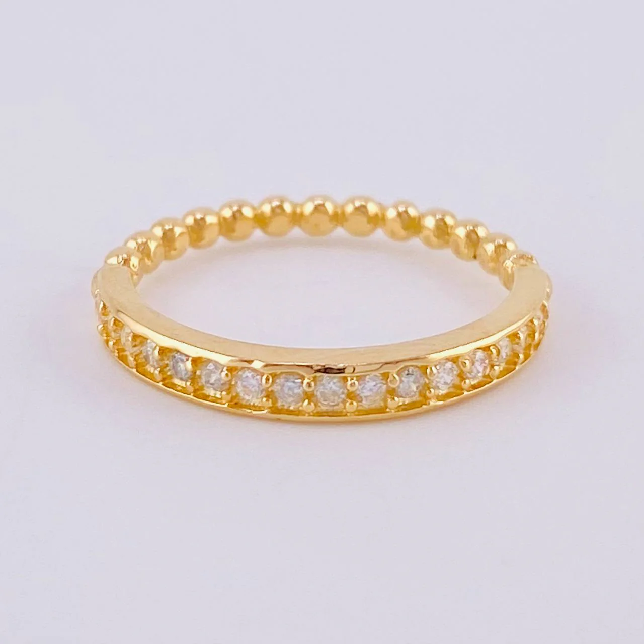 Anillo Burbujas Carril 1.8gr / T4 3/4 / Oro Amarillo 18K ©
