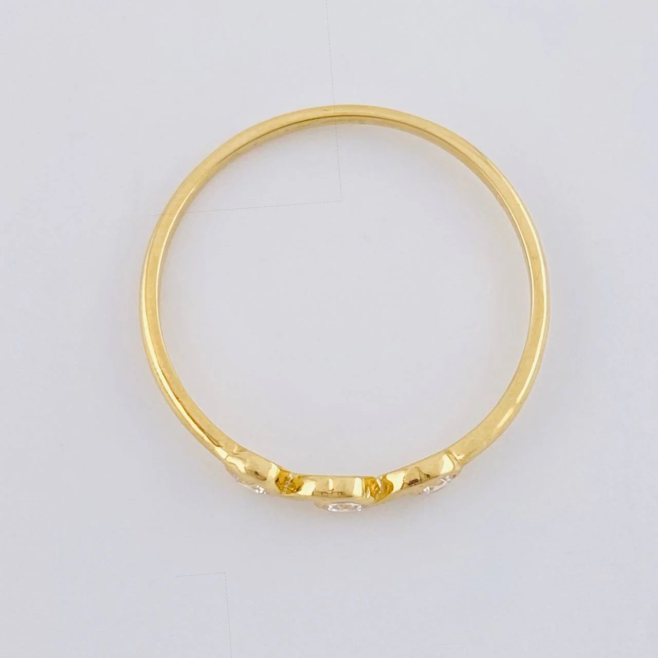 Anillo Burbujas Entrelazadas 1.1 g / T8 1/4 Oro Amarillo 18K - Image 3
