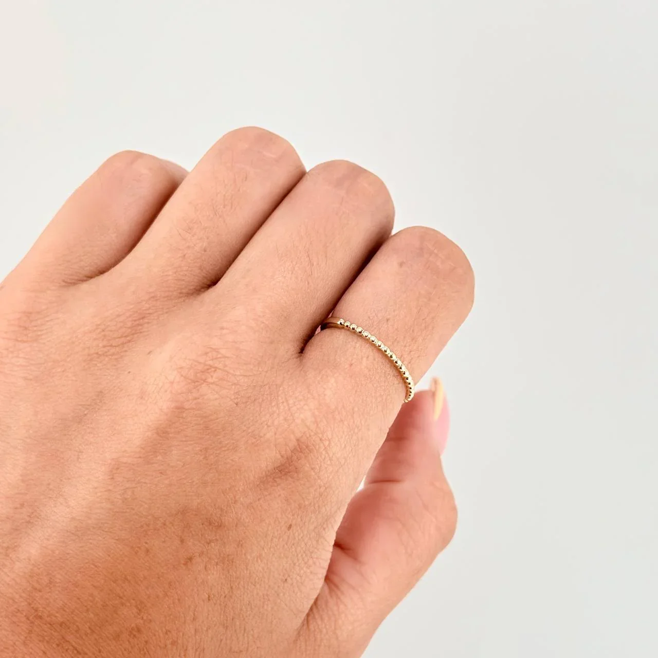 Anillo Burbujas Parciales 1.2 g / T6 1/2 Oro Amarillo 18K - Image 4