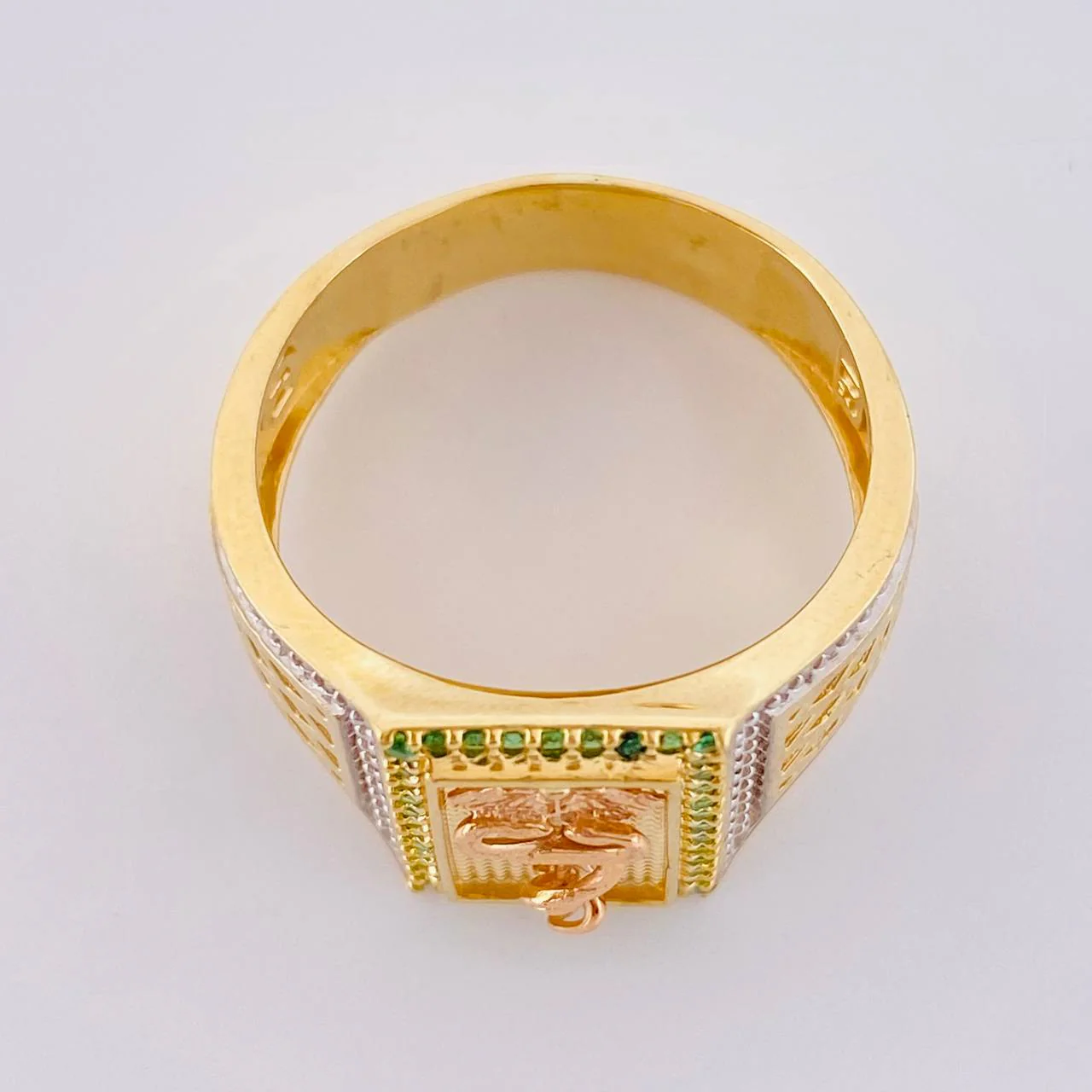 Anillo Caduceo De Serpiente 7.2 g / T10 1/4 Oro Amarillo 18K - Image 3