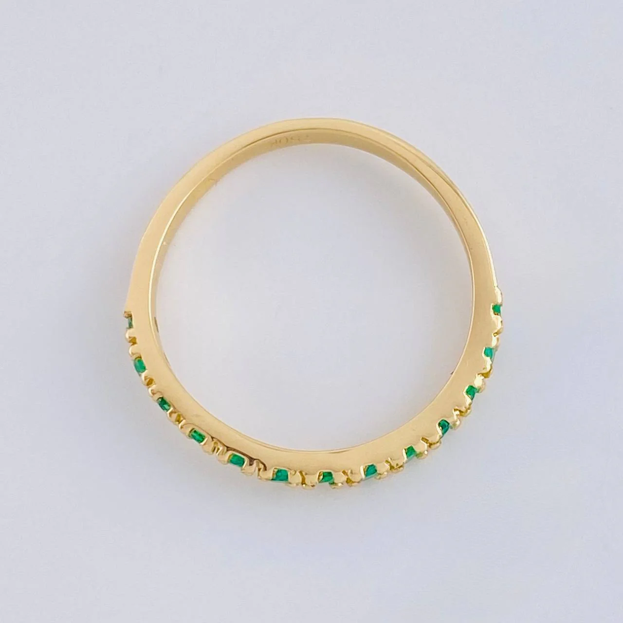 Anillo Carill Oleado Esmeraldas 23Pts 2.05 g / T6 1/2 Oro Amarillo 18K - Image 3