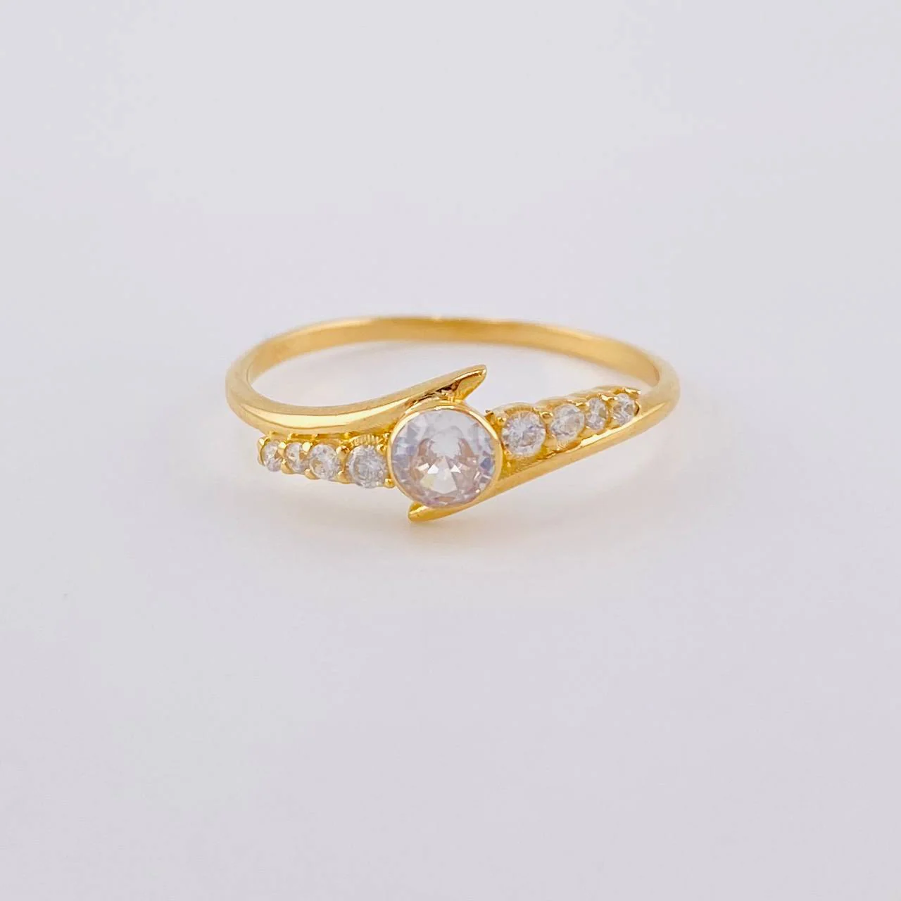 Anillo Carril Linea Convers 1.65 g / T7 Oro Amarillo 18K