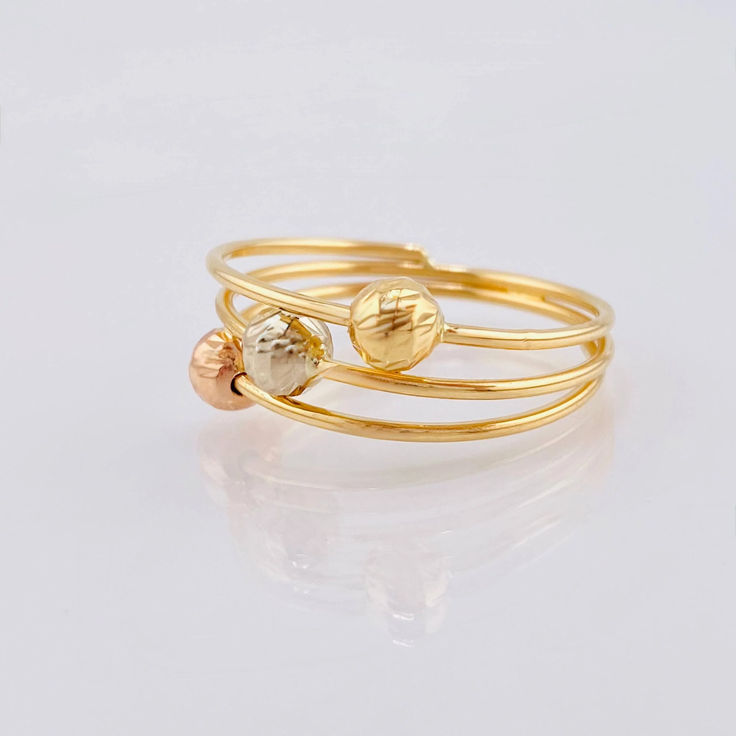 Anillo Cinturon De Orion Diamantado 1.7gr / T6 / Tres Oros 18K - Image 2