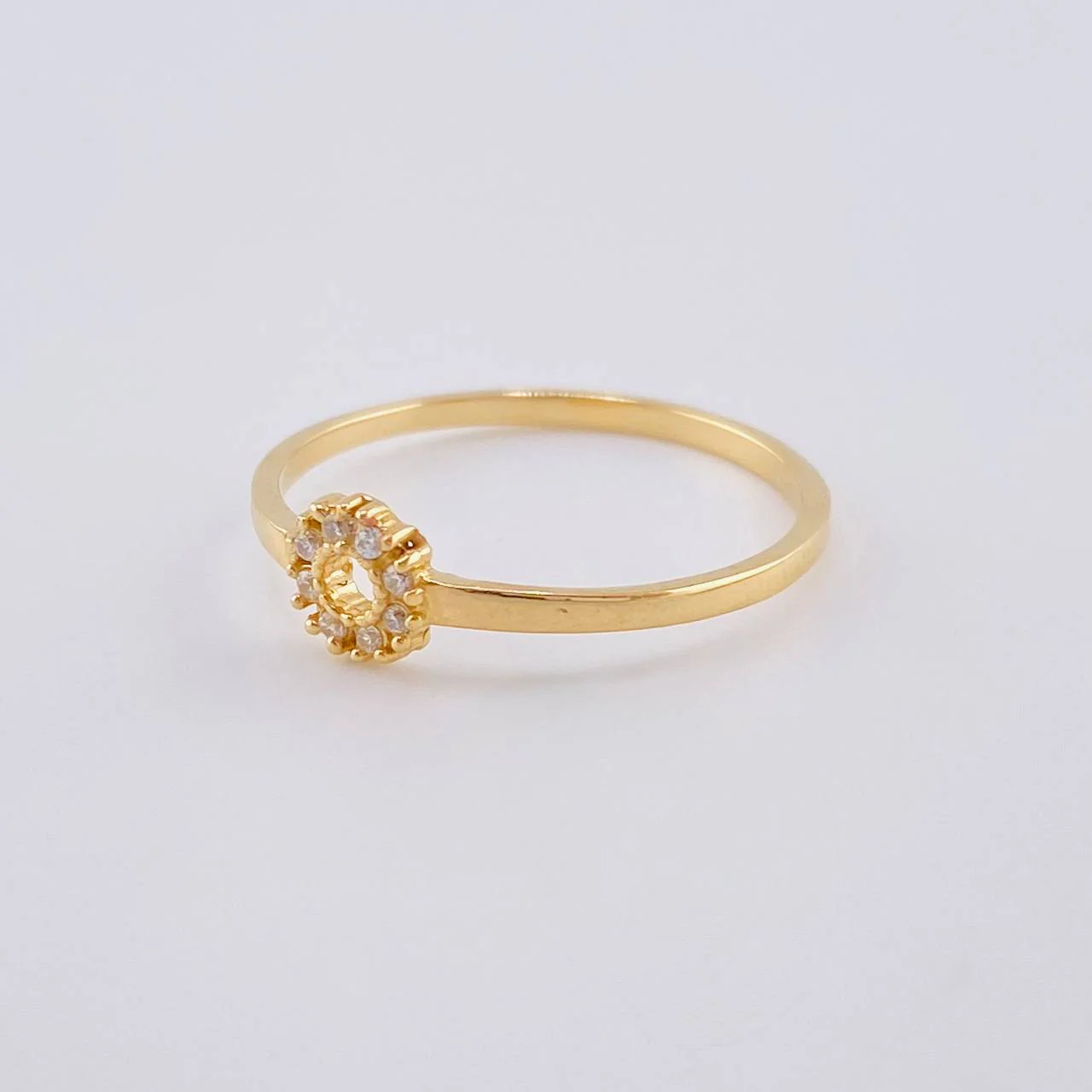 Anillo Circular 1.35 g / T7 1/2 Oro Amarillo 18K - Image 2