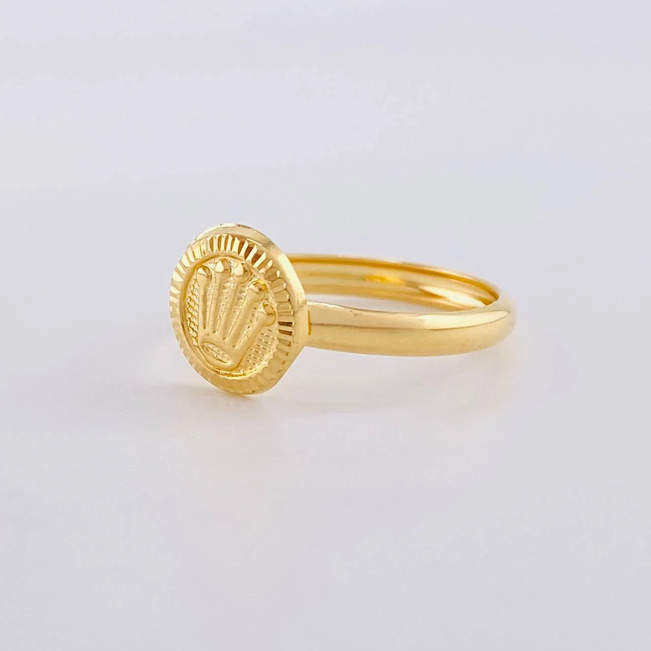 Anillo Circular Corona Diamantada 1.1g / T8 1/4 Oro Amarillo 18K - Image 2