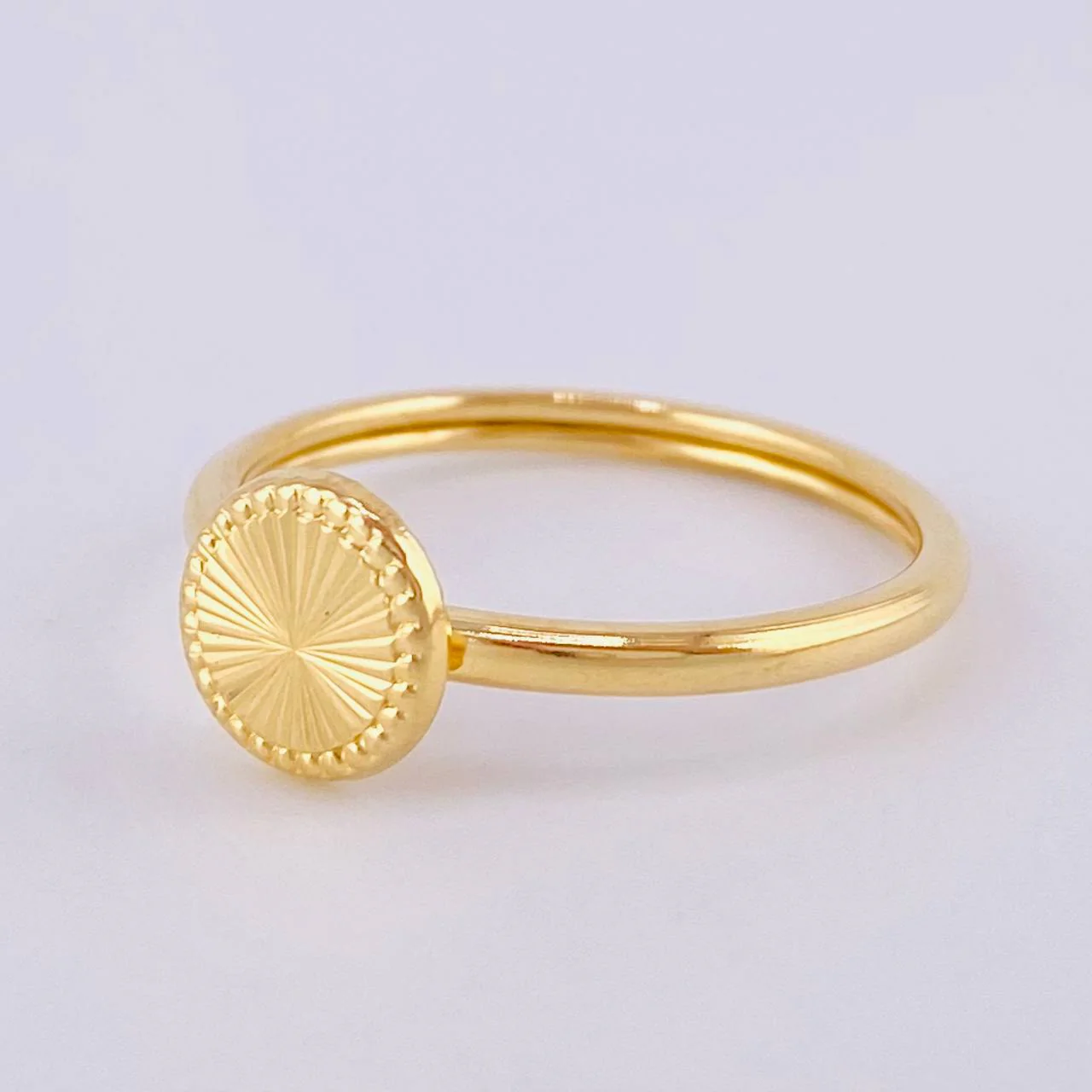 Anillo Circular Diamantado Bordeado 1.3gr / T6 3/4 / Oro Amarillo 18K - Image 2