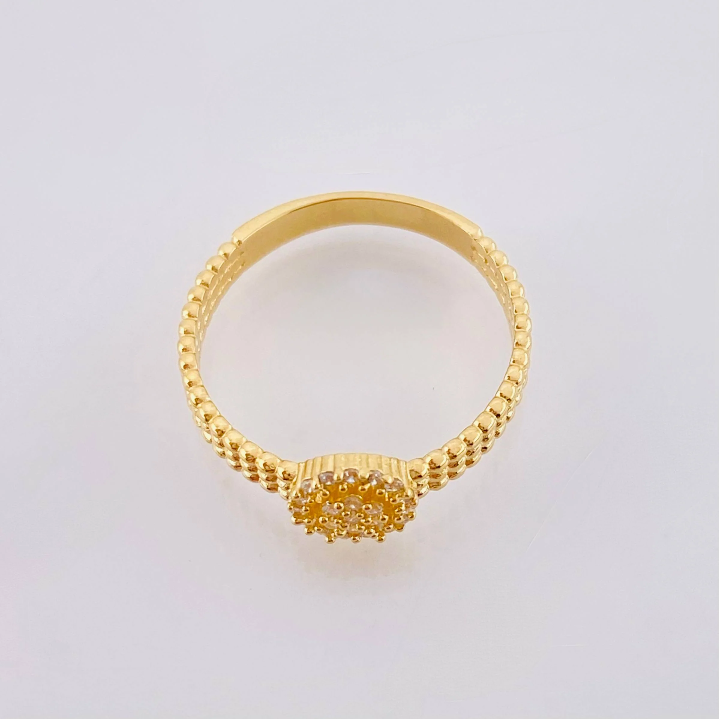 Anillo Circulo Burbujeante 2.2gr / T7 3/4 / Oro Amarillo 18K * - Image 3