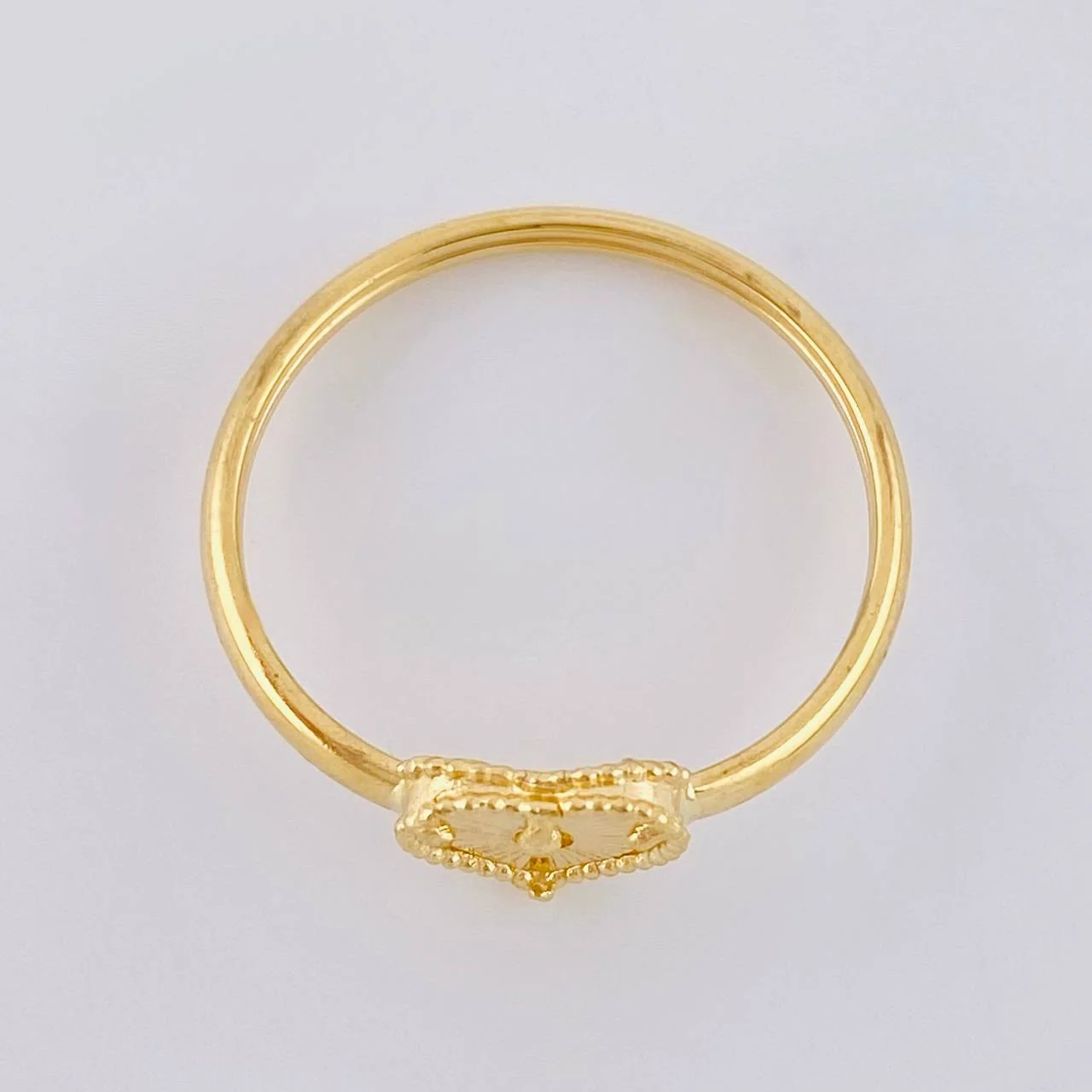 Anillo Corazón Diamantado 1.2 g / T8 Oro Amarillo 18K - Image 3