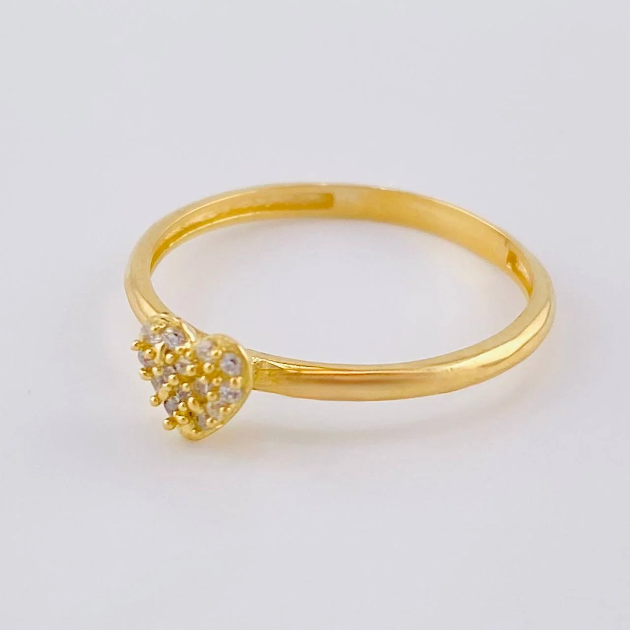 Anillo Corazon Tupido 1.6 g / T7 1/4 Oro Amarillo 18K - Image 2
