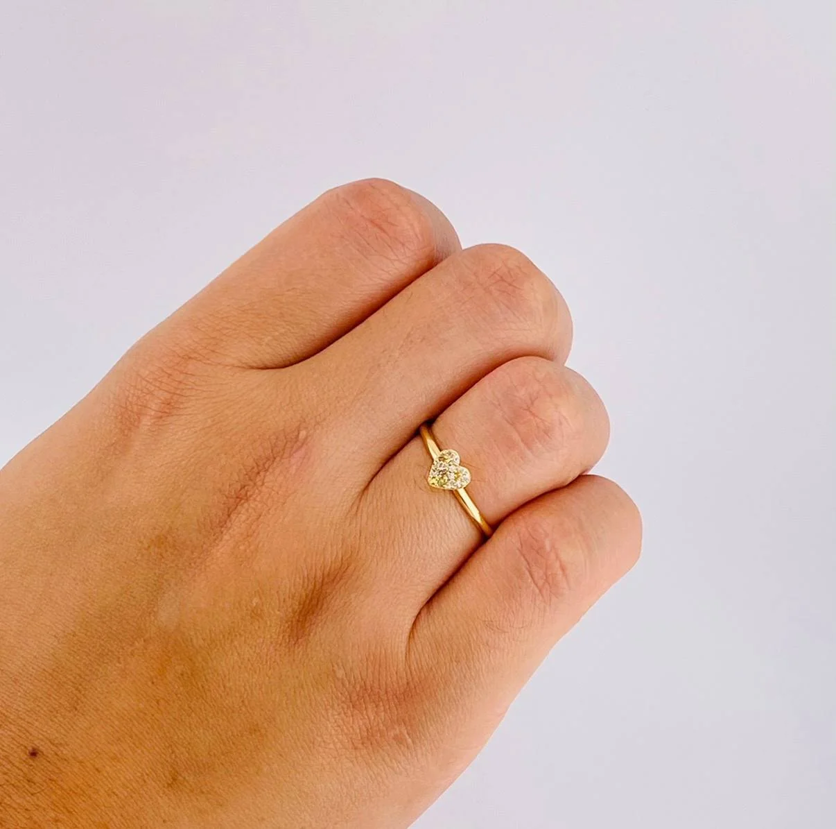 Anillo Corazon Tupido 1.6 g / T7 1/4 Oro Amarillo 18K - Image 4