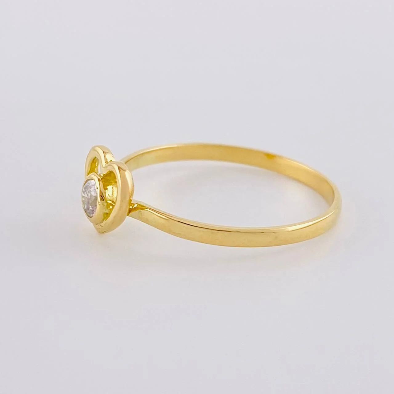 Anillo Corazon Vacio 1.5 g / T8 Oro Amarillo 18K - Image 2