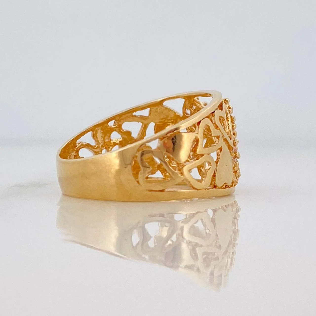 Anillo Corazones 3.7g / T7 Oro Amarillo 18K - Image 3