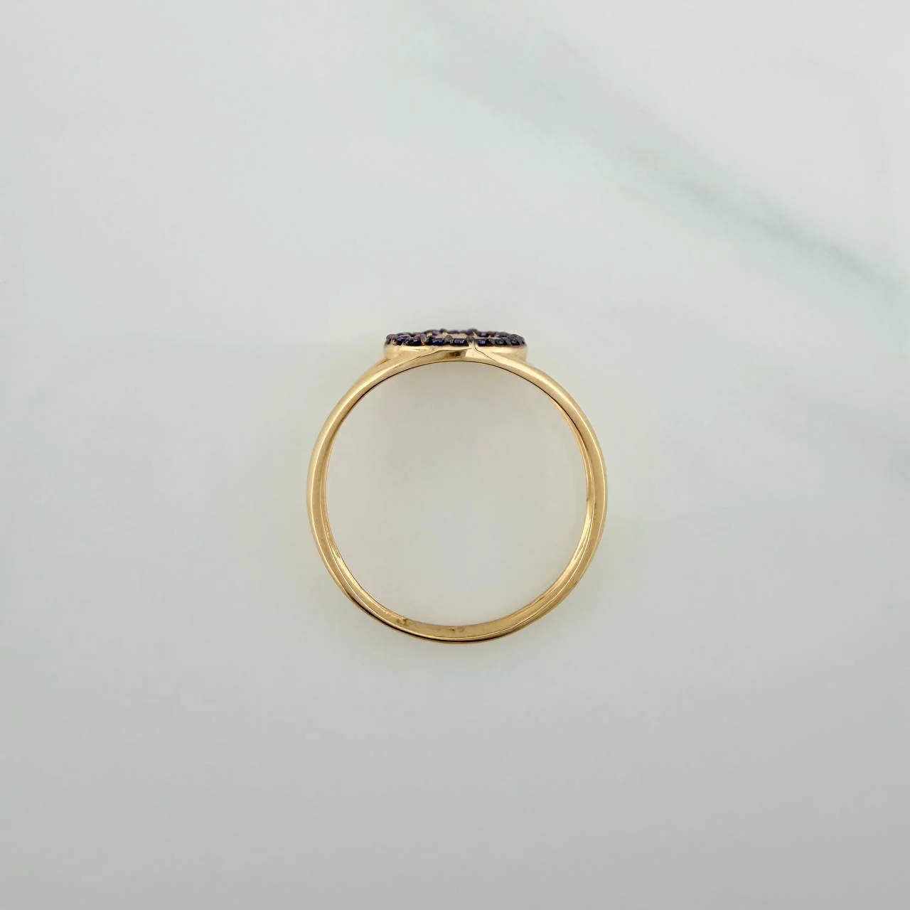Anillo Corona 1.7gr / T7 1/2 / Dos Oros Negro Amarillo 18K $ - Image 5