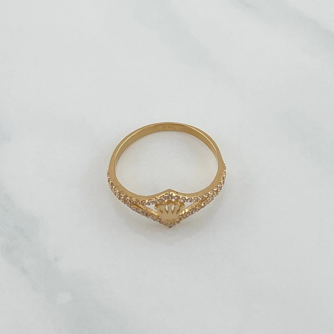 Anillo Corona 1.85 g / T7 1/4 Oro Amarillo 18K - Image 2