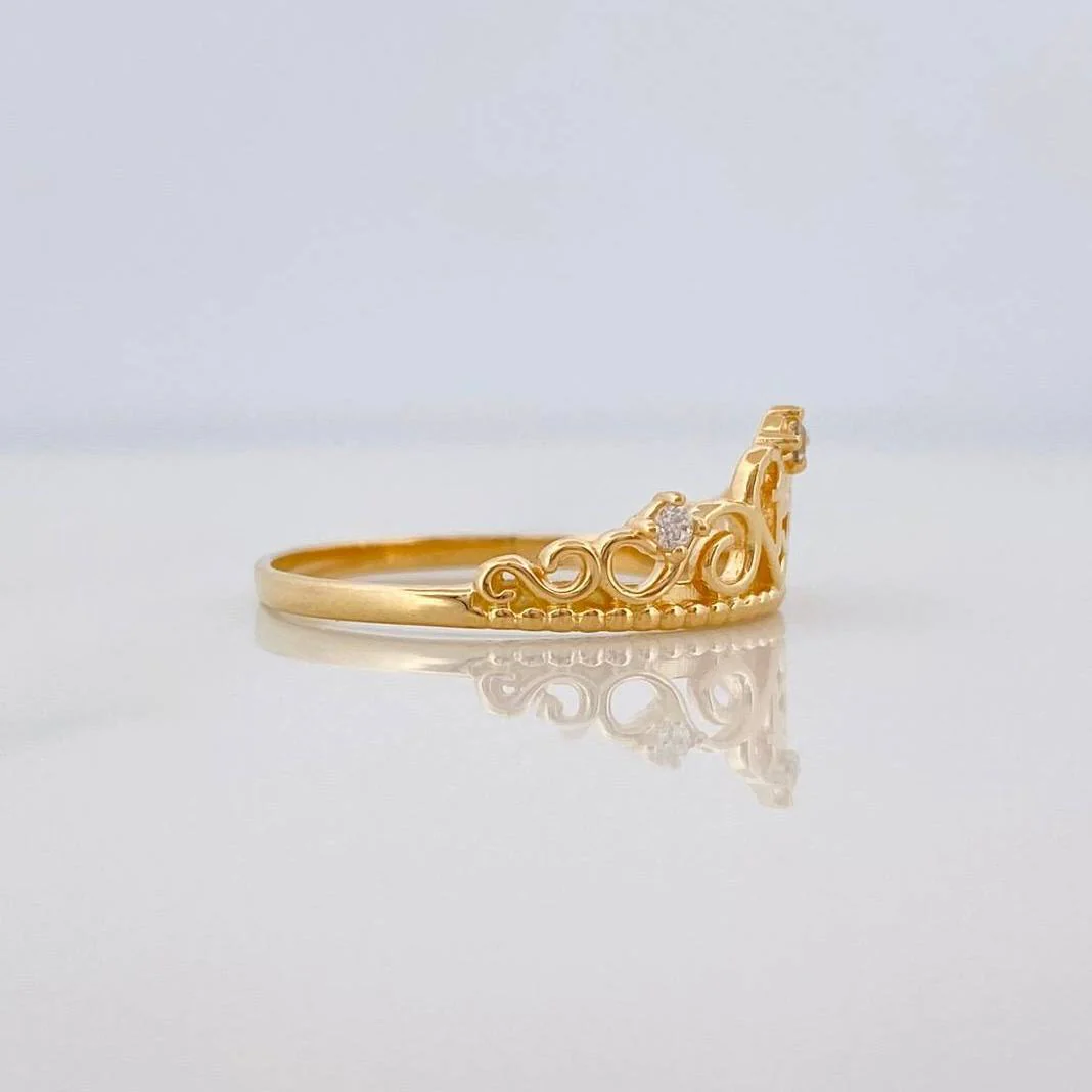 Anillo Corona 15´S 1.65 g / T6 3/4 Oro Amarillo 18K - Image 3