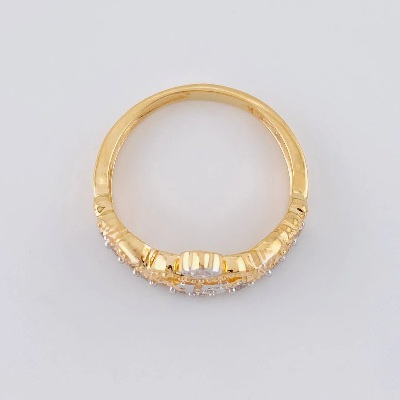 Anillo Corona Corazón Quinces 3.6 g / T6 3/4 Oro Amarillo 18K - Image 3