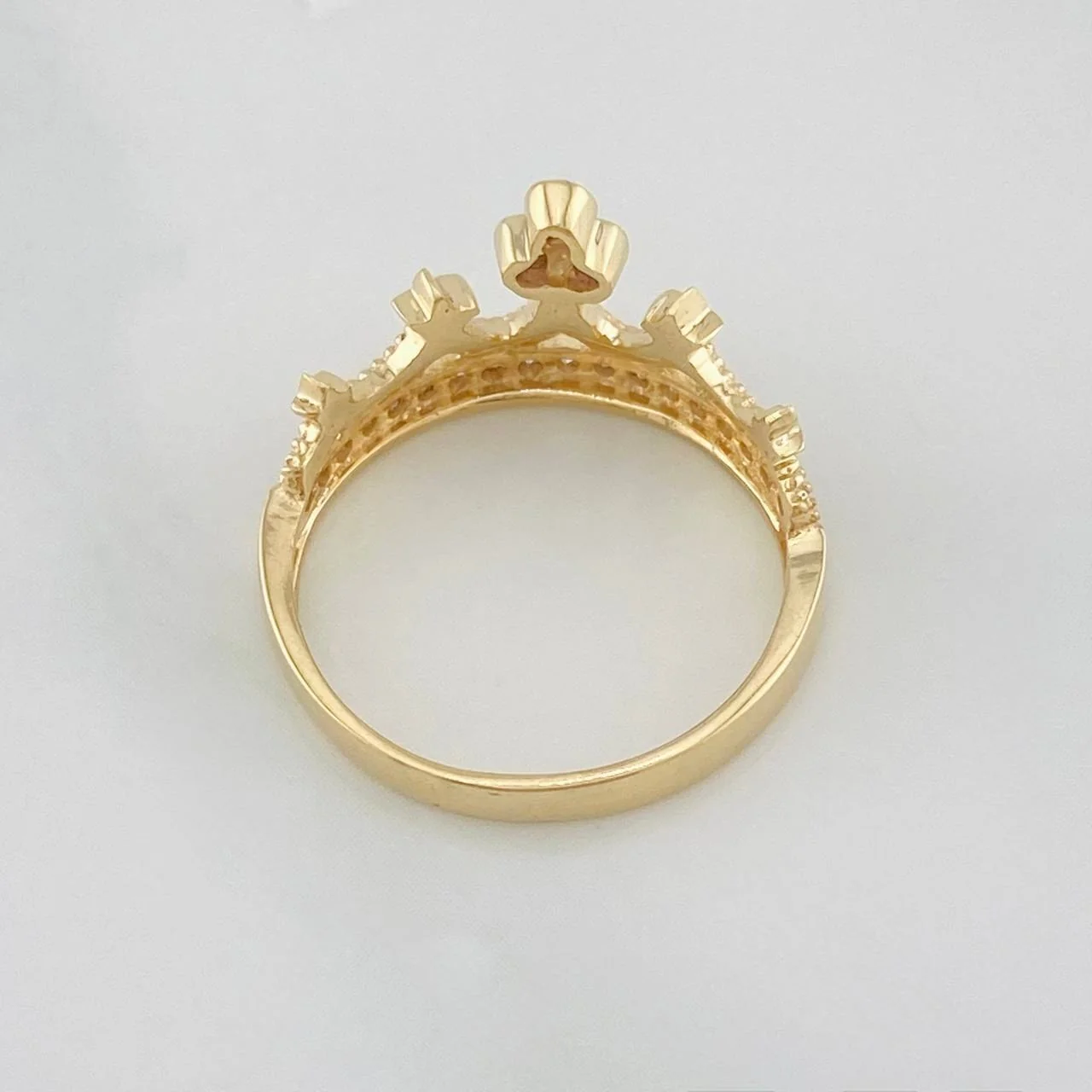 Anillo Corona Estrellas 3.3g / T7 Oro Amarillo 18K - Image 4