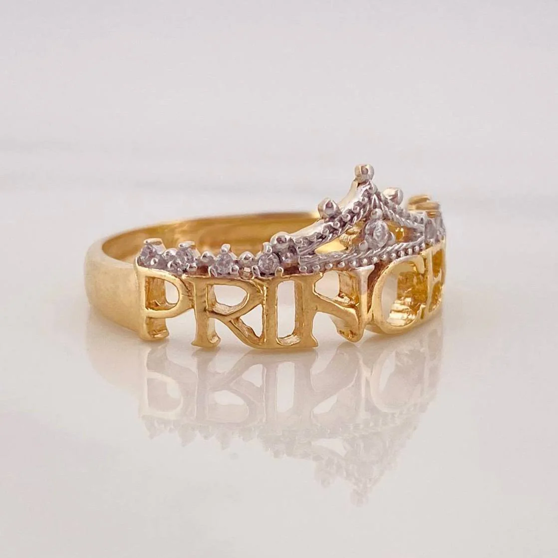 Anillo Corona Princess 2.95g / T6 1/2 Dos Oros Amarillo Blanco 18K - Image 2