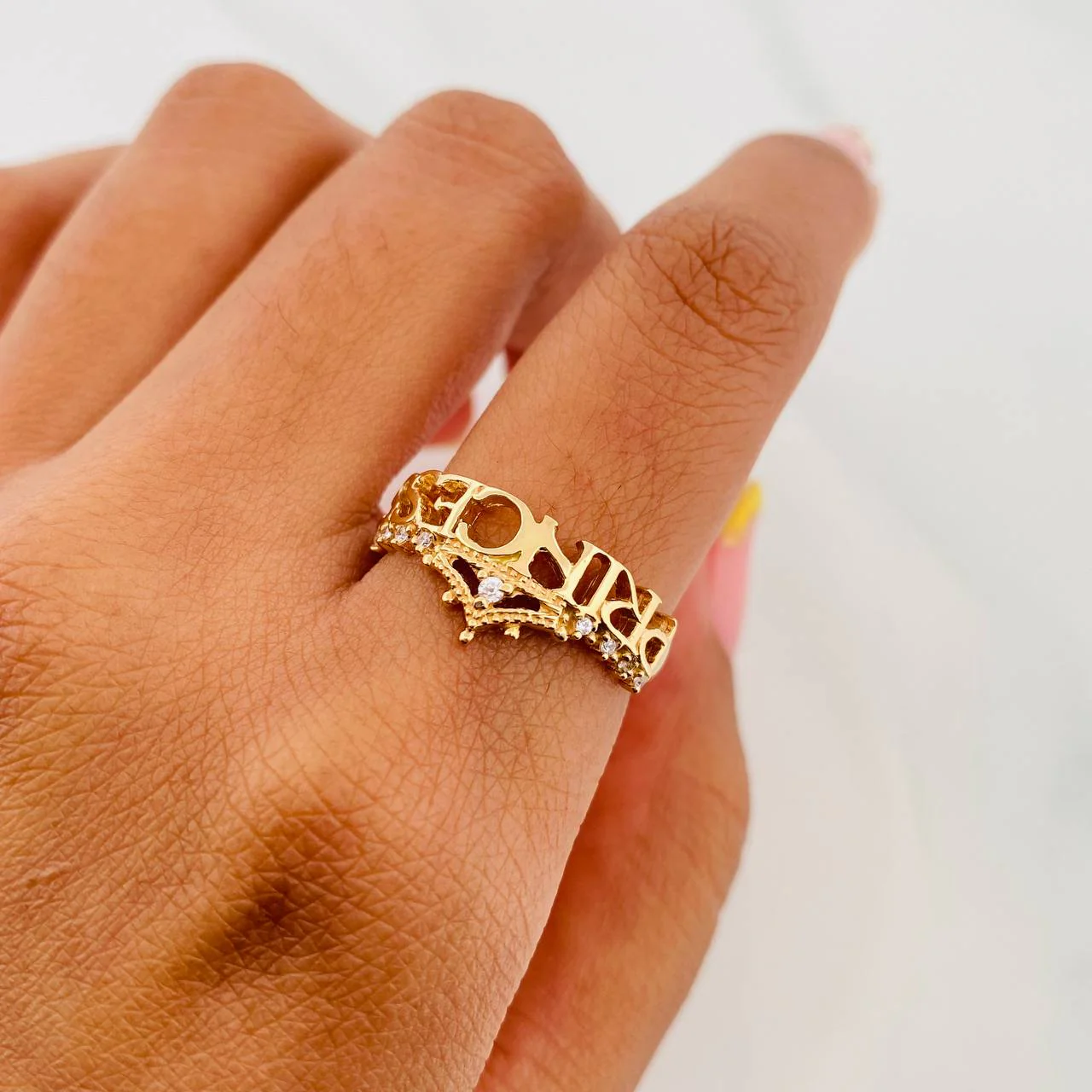 Anillo Corona Princess 3 g / T6 1/2 Oro Amarillo 18K - Image 5