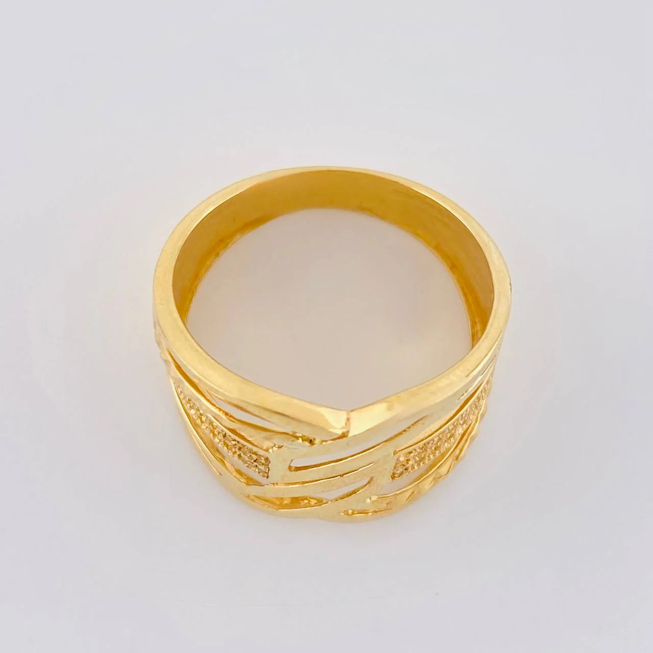 Anillo Corset Carril Perpenticular 4.85 g / T8 Oro Amarillo 18K - Image 3