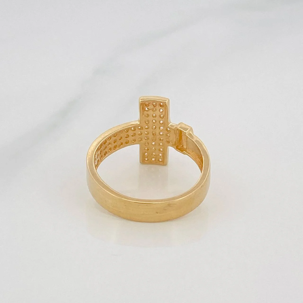 Anillo Cruz 3.65g / T6 3/4 Oro Amarillo 18K - Image 4