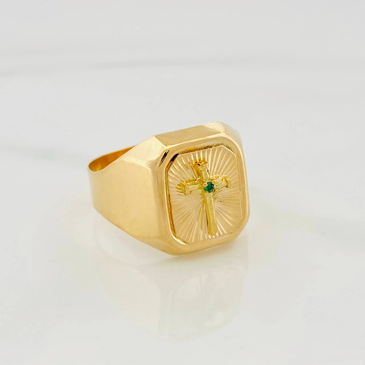 Anillo Cruz Clavo 3.45 g / T10 Oro Amarillo 18K - Image 3