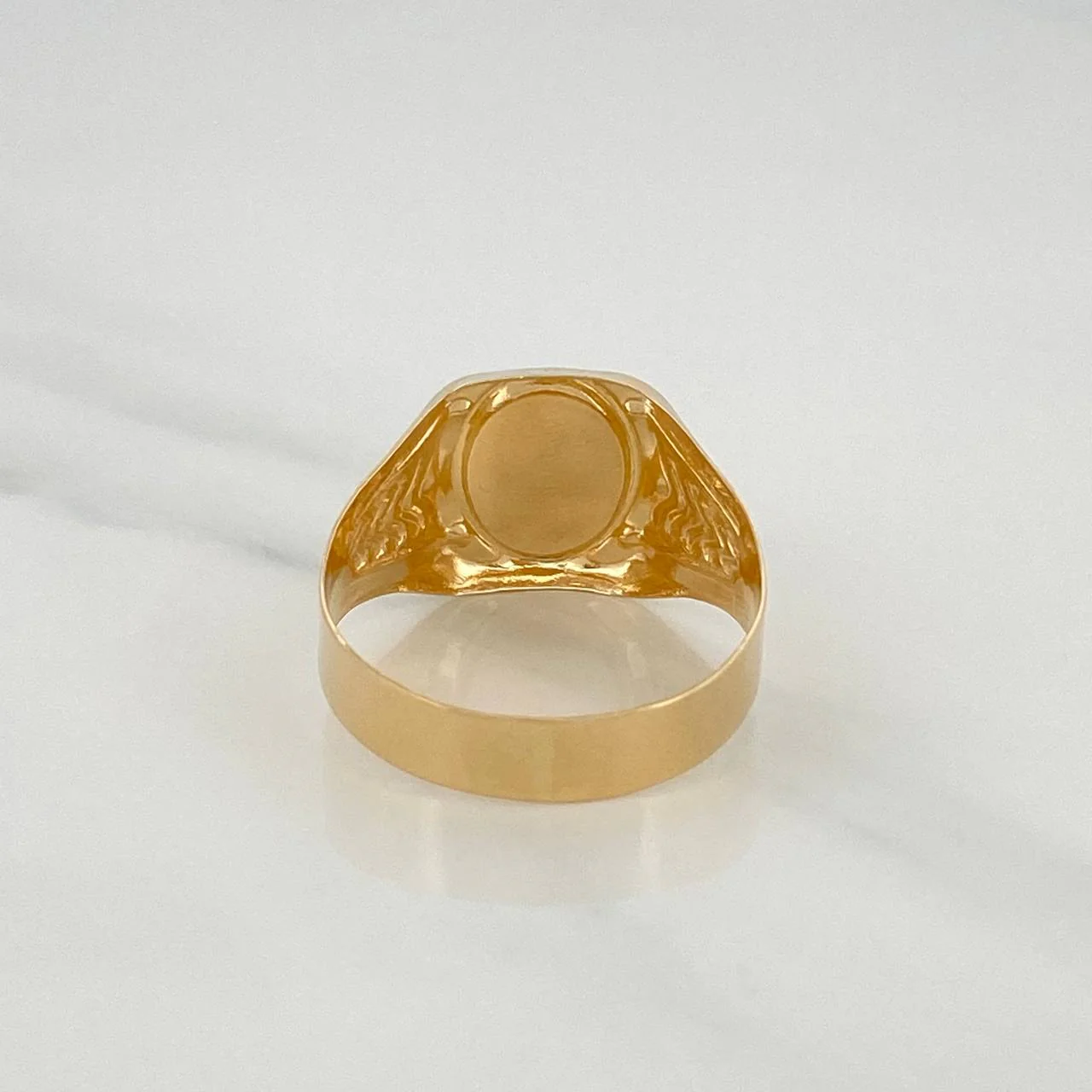 Anillo Cruz Cristo 3.05gr / T11 / Oro Amarillo 18K & - Image 4