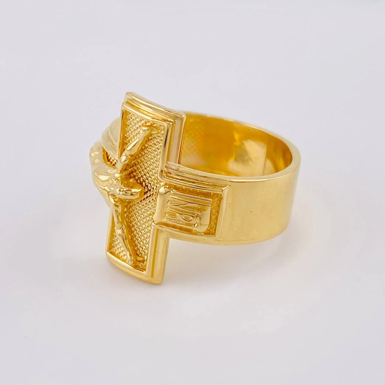 Anillo Cruz Cristo 6.7 g / T9 1/2 Oro Amarillo 18K - Image 2