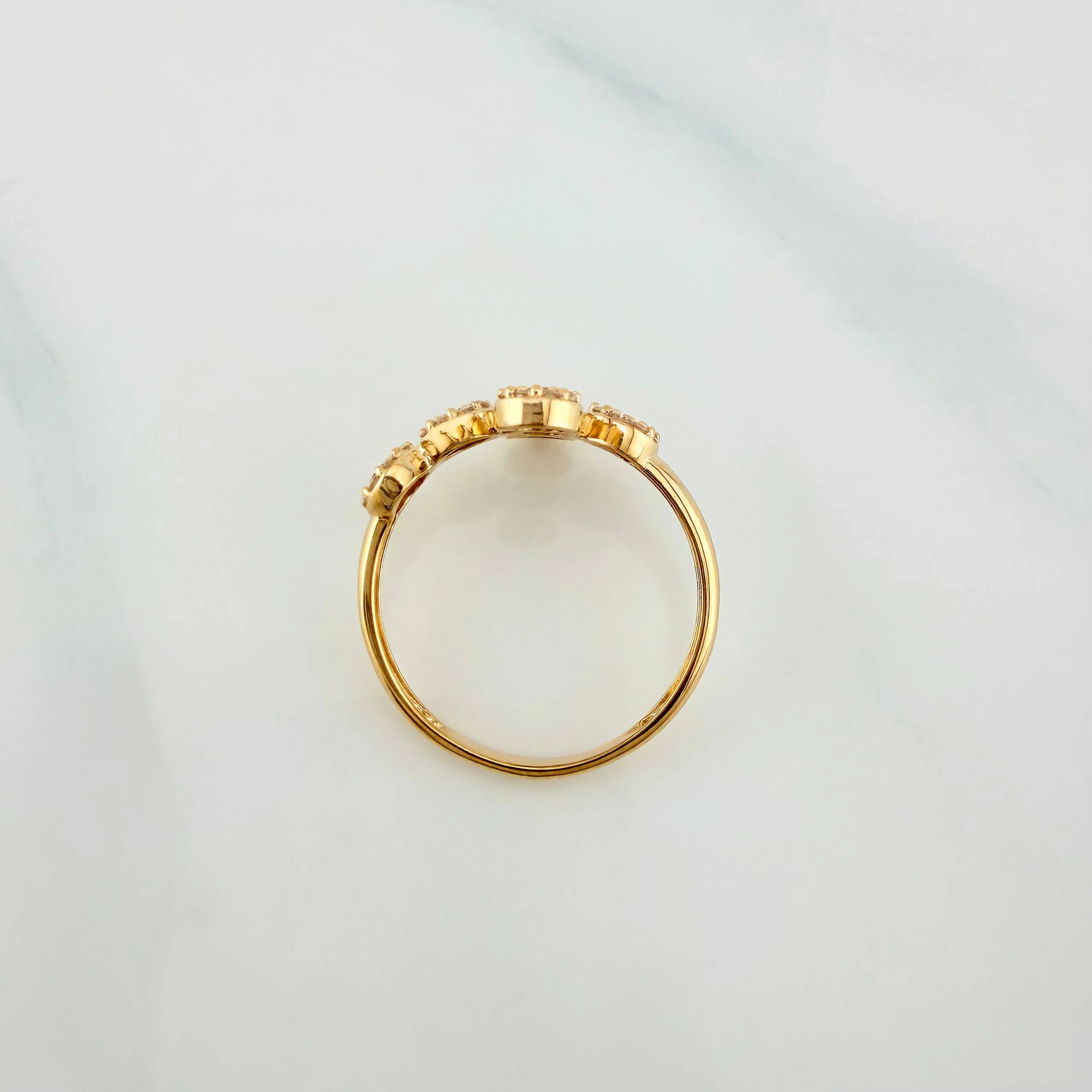 Anillo Cruz Tupida 2.4g / T6 3/4 Oro Amarillo 18K - Image 3