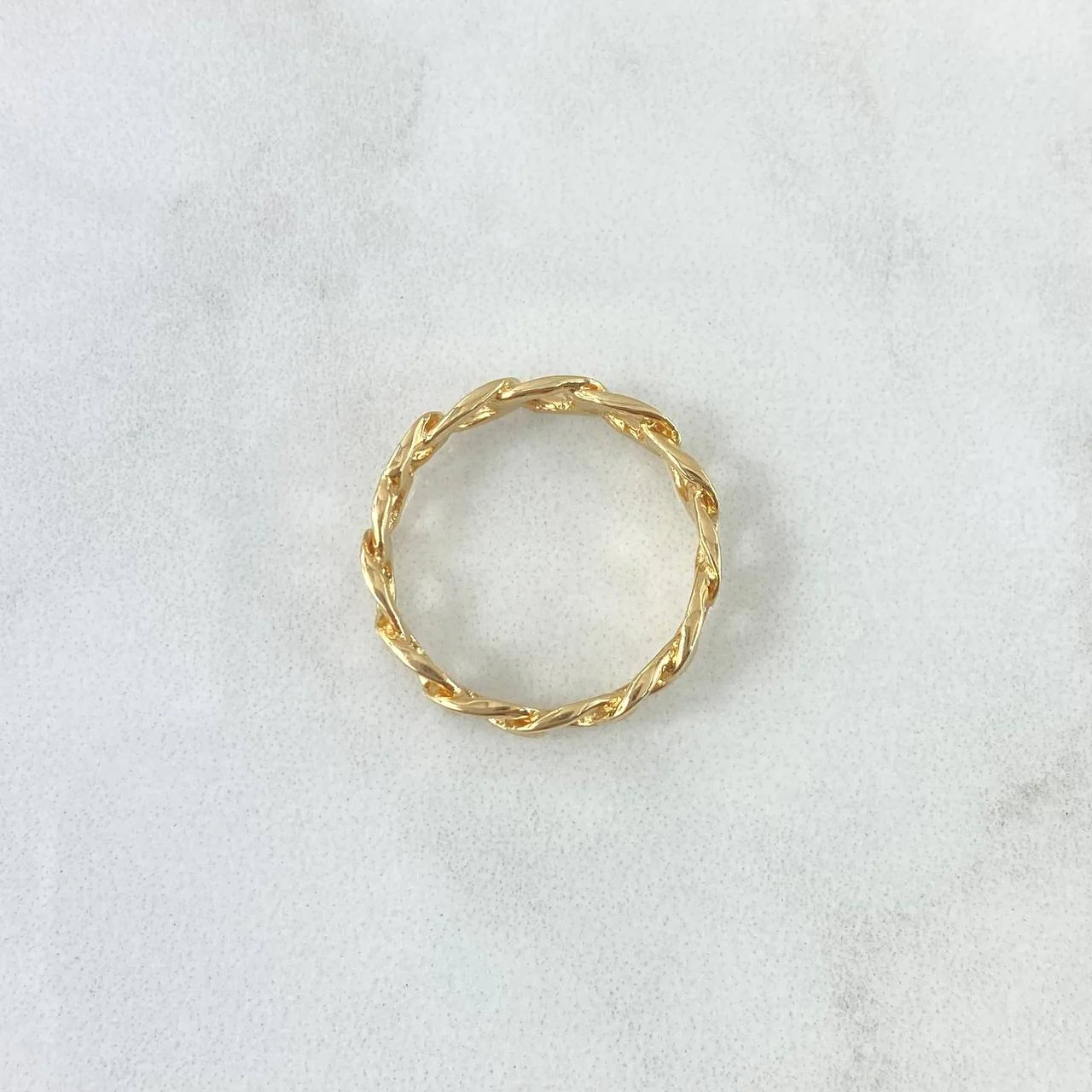 Anillo Cubano 2.4gr / T8 / Oro Amarillo 18K * - Image 2