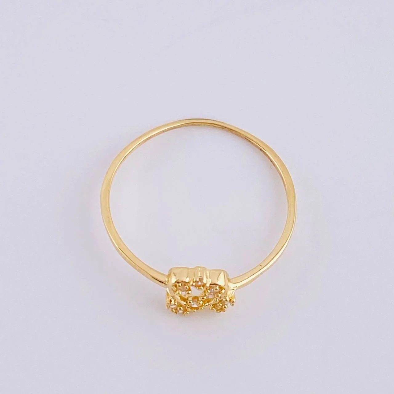 Anillo Destellos Corazón 0.95 g / T6 1/2 Oro Amarillo 18K - Image 2