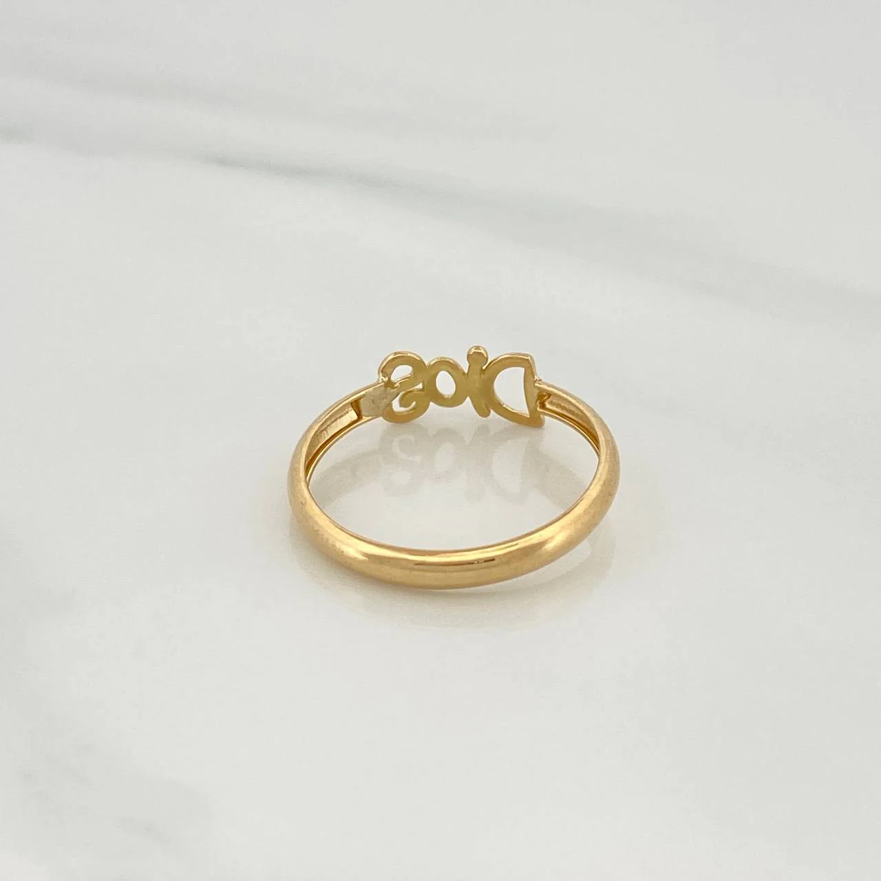 Anillo Dios 0.8gr / T6 1/4 / Oro Amarillo 18K & - Image 4