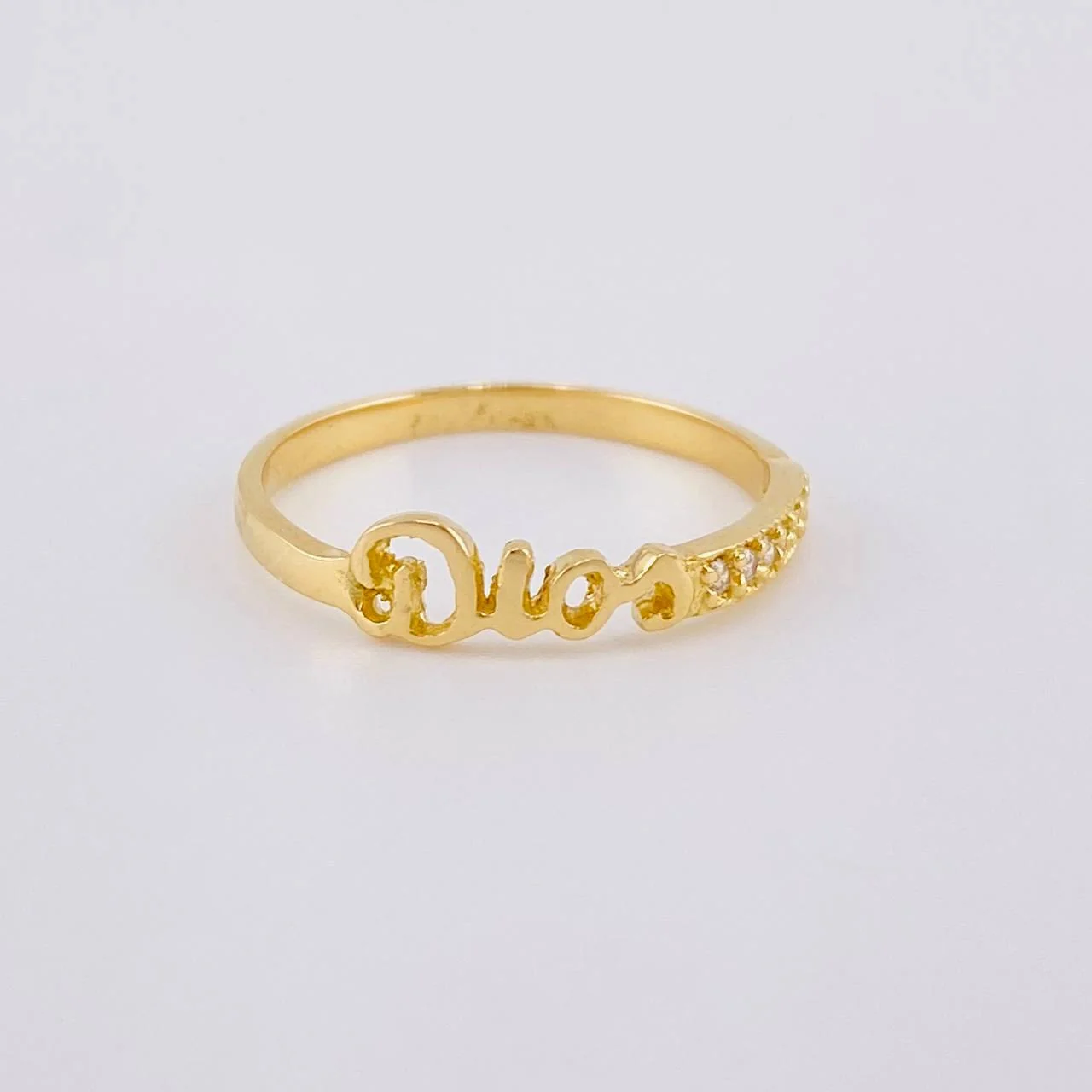 Anillo Dios 1.35 g / T6 1/4 Oro Amarillo 18K