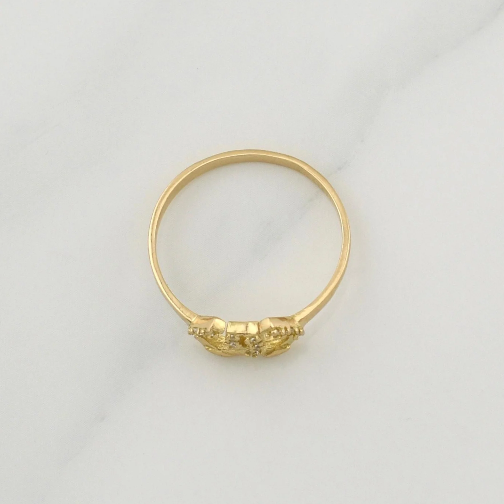 Anillo Doble Herradura 1.6 g / T7 Oro Amarillo 18K - Image 3