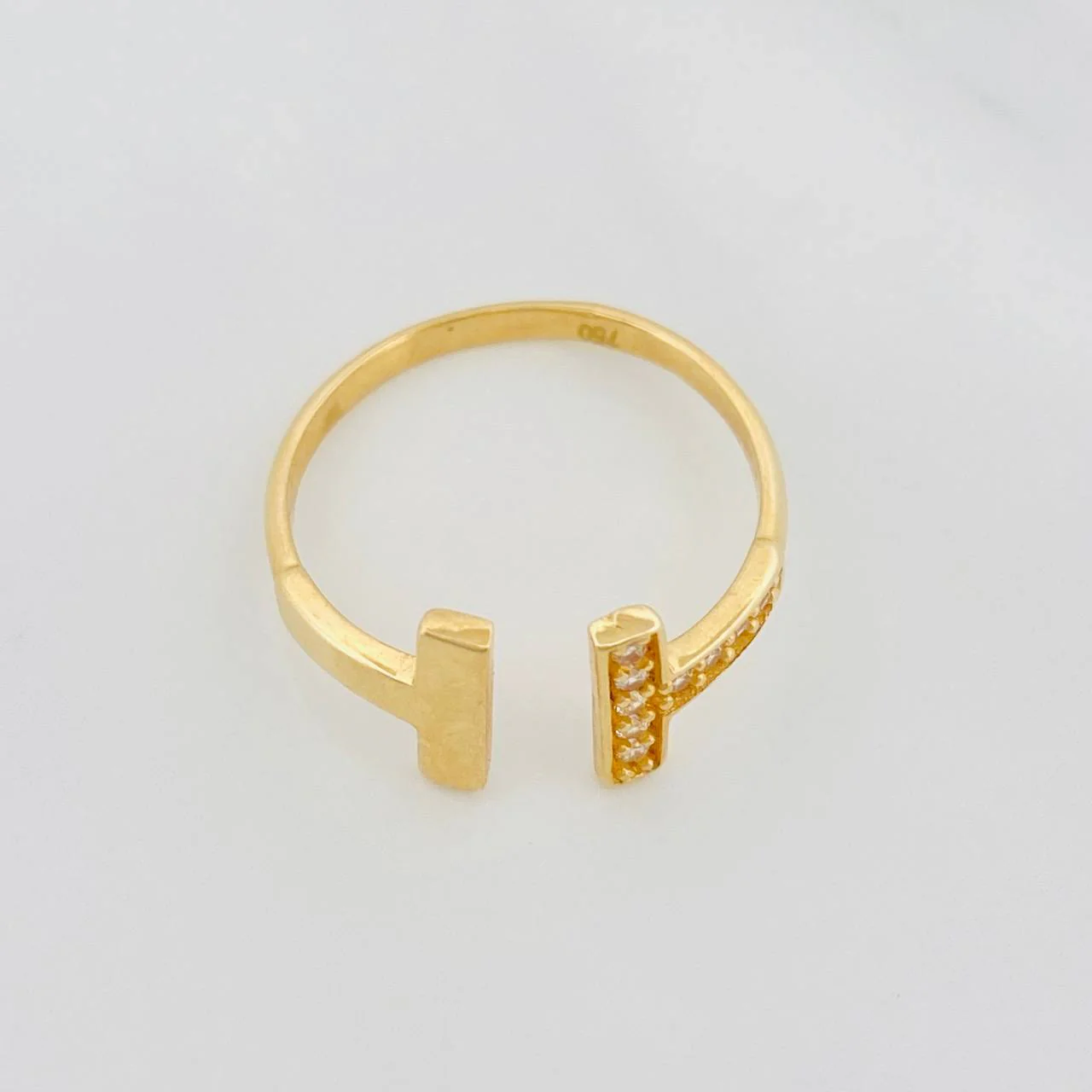 Anillo Doble T 1.45g / T6 Oro Amarillo 18K - Image 2