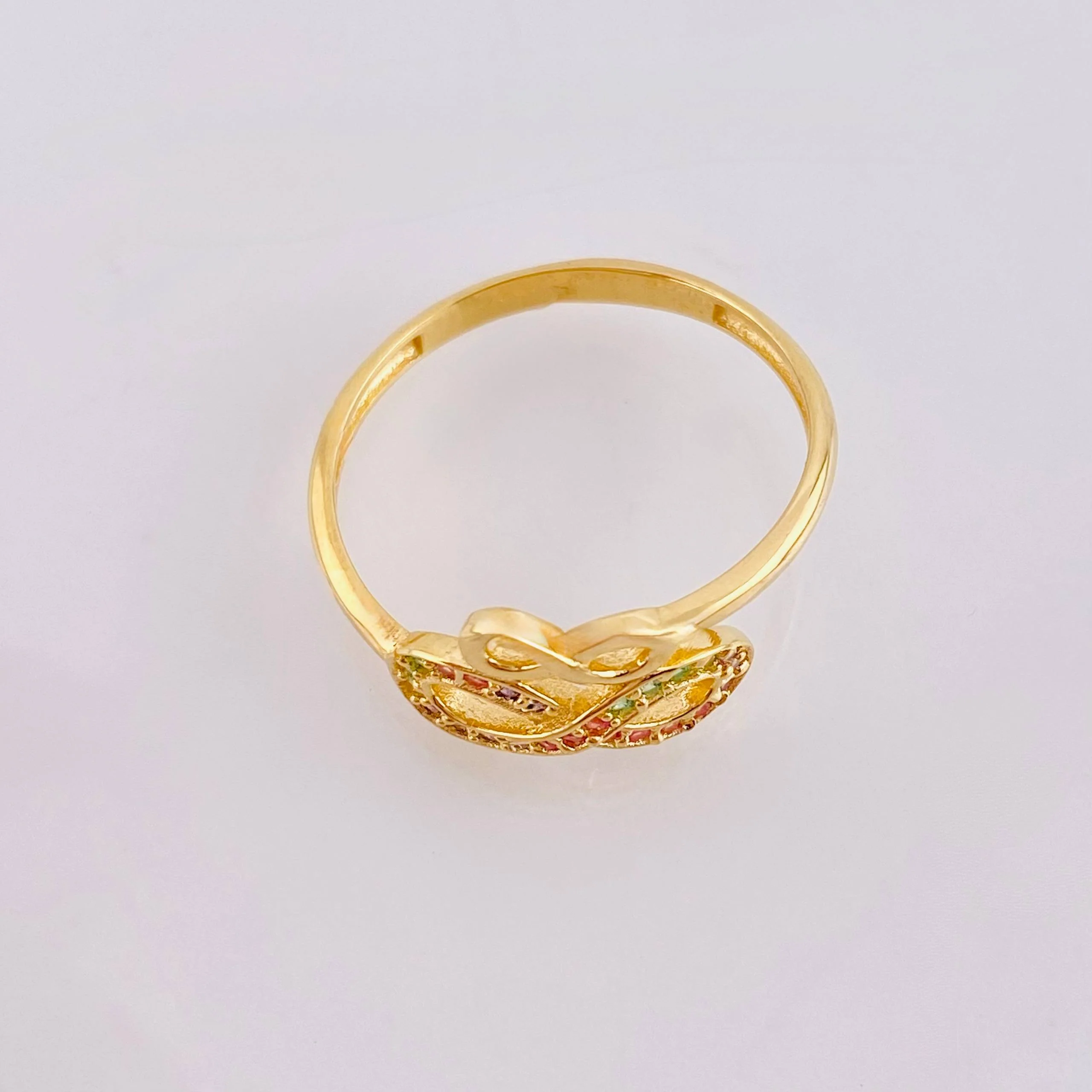 Anillo Duo Infinito 2.2gr / T7 1/2 / Oro Amarillo 18K * - Image 3