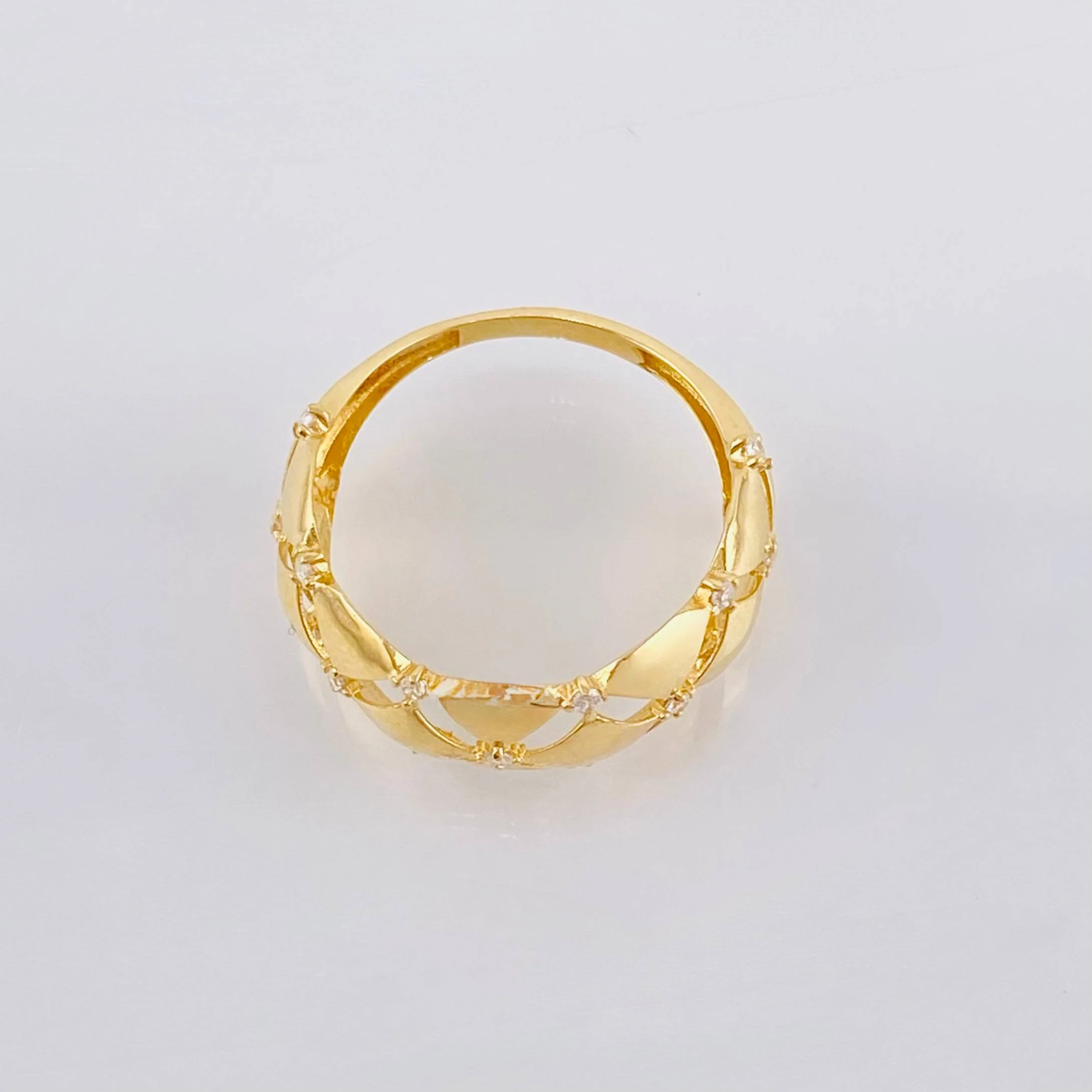 Anillo Enrejado Destallantes 2.3gr / T8 / Oro Amarillo 18K * - Image 3