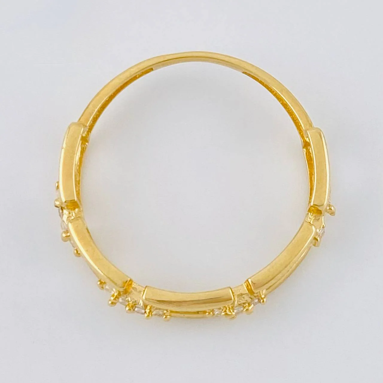 Anillo Eslabon Cuadriculado 1.55 g / T6 1/2 Oro Amarillo 18K - Image 3