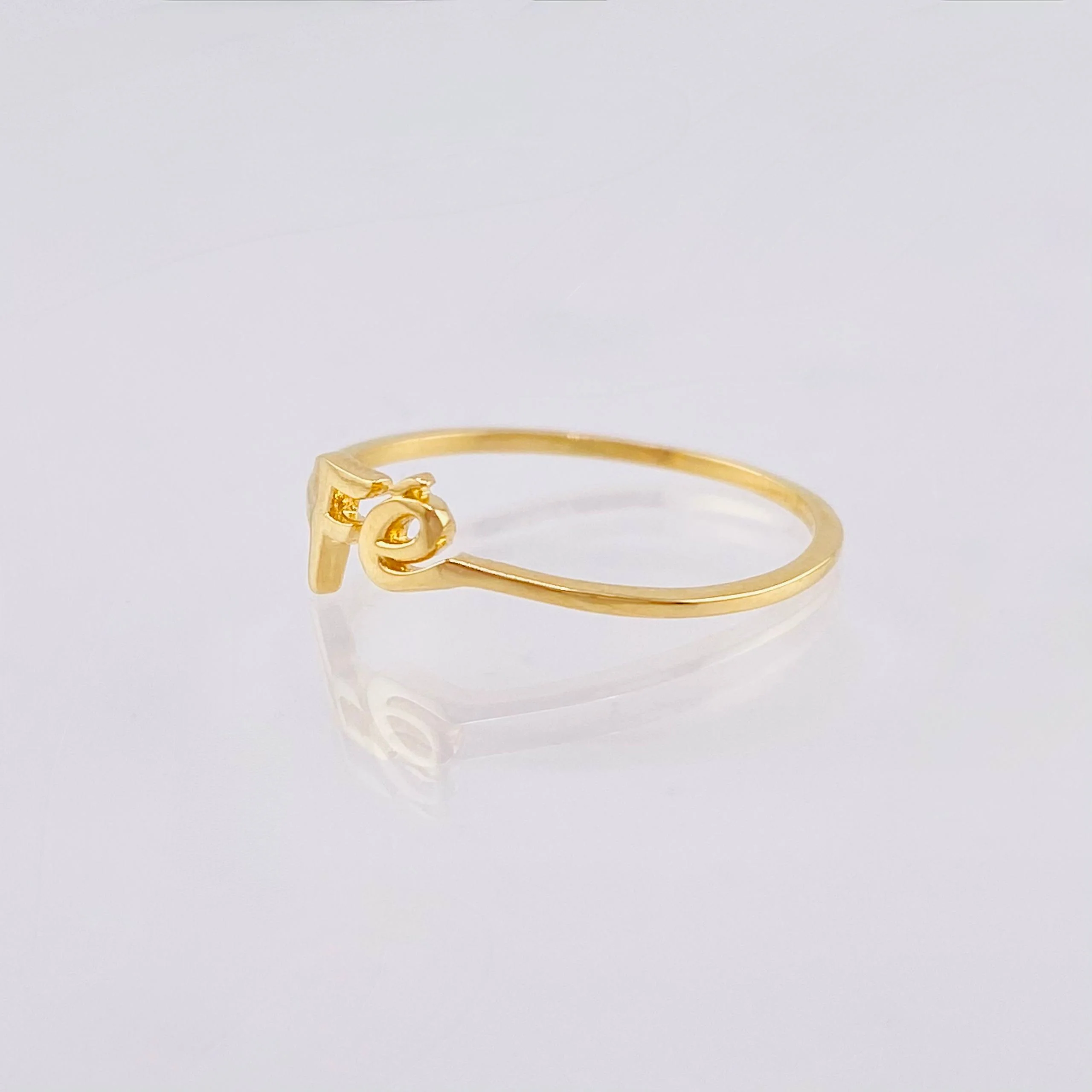 Anillo Fé 1.25 g / T5 1/4 Oro Amarillo 18K - Image 2