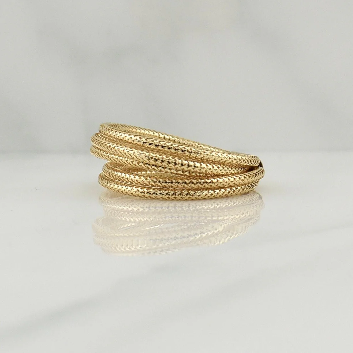 Anillo Flex 1.35gr / T9 1/2 / Oro Amarillo +4 18K ! - Image 2