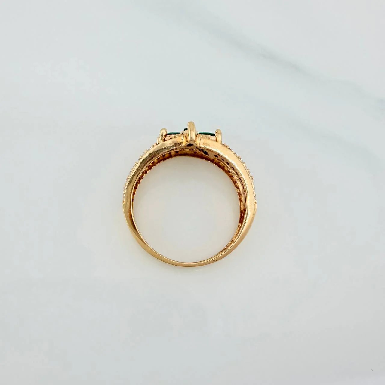 Anillo Flor Tres Lineas 3.85gr / T7 1/2 / Oro Amarillo 18K $ - Image 4
