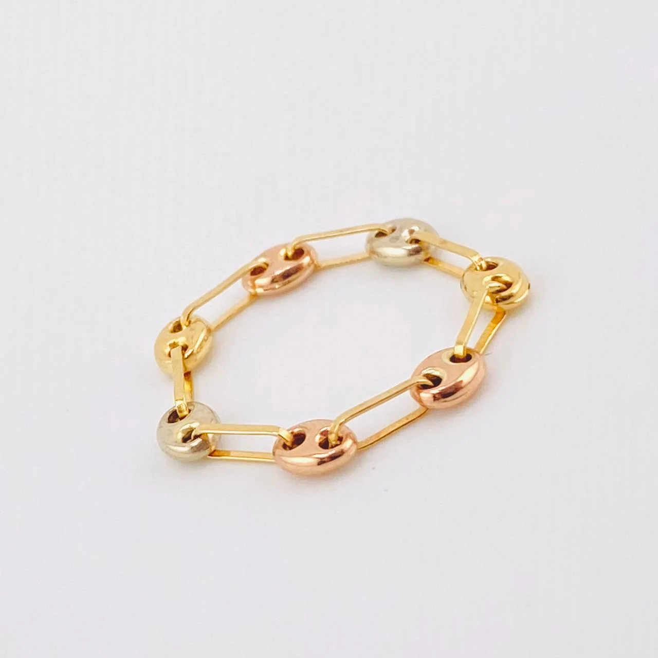 Anillo Gc 0.55gr / T4 3/4-T4 1/2 / 3.4mm Tres Oros 18K * - Image 2