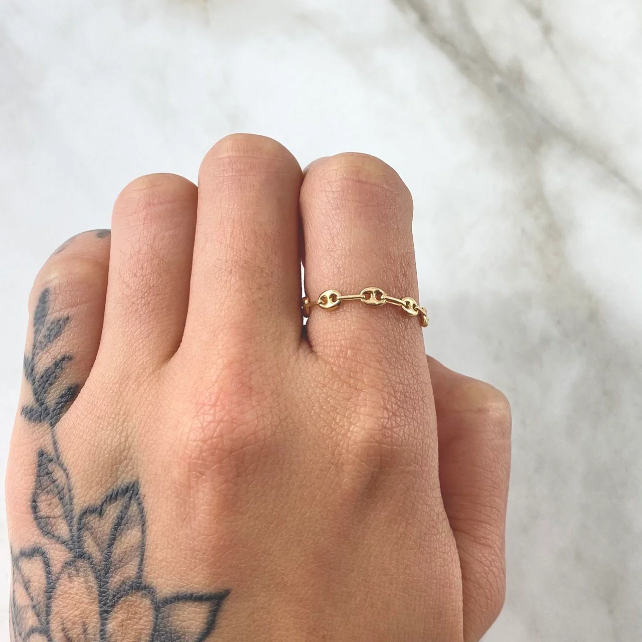 Anillo Gc 0.55gr / T4-T3 3/4 / 3.35mm Oro Amarillo 18K * - Image 3