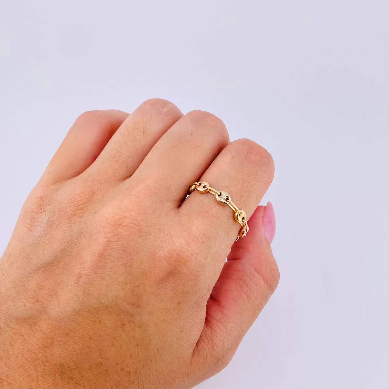 Anillo Gc 0.95gr / T11 3/4 / 4.1mm Tres Oros 18K © - Image 3